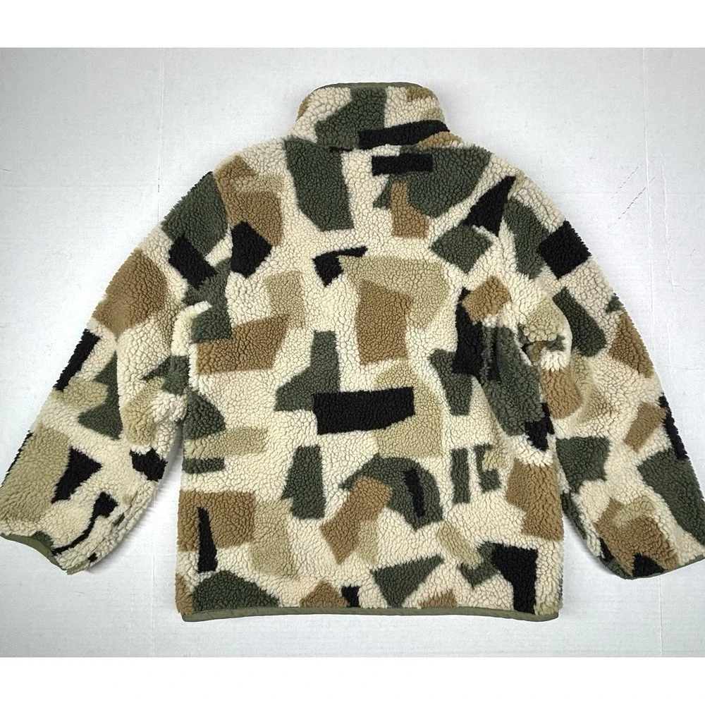 Stella McCartney Kids Camo Teddy Fleece Jacket‎ 10 Years Full Zip Pockets EUC